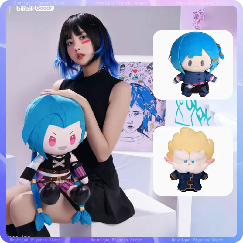 40Cm Lol League of Legends Bilibiligoods Arcane Season 2 Jinx Short Plush Stuffed Doll Pillow Action Figure Model Kid Toys Gift