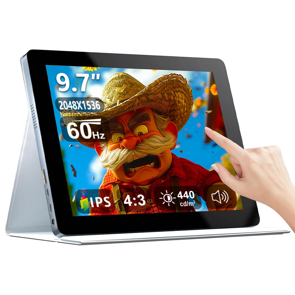 �y�Z�[�����z9.7�C���` �^�b�`�X�N���[�� �|�[�^�u�����j�^�[ 2K (2048 * 1536) LED IPS 4:3 Raspberry Pi�AXbox�APS4/5�ASwitch�AWindows PC�f�B�X�v���C�Ή�