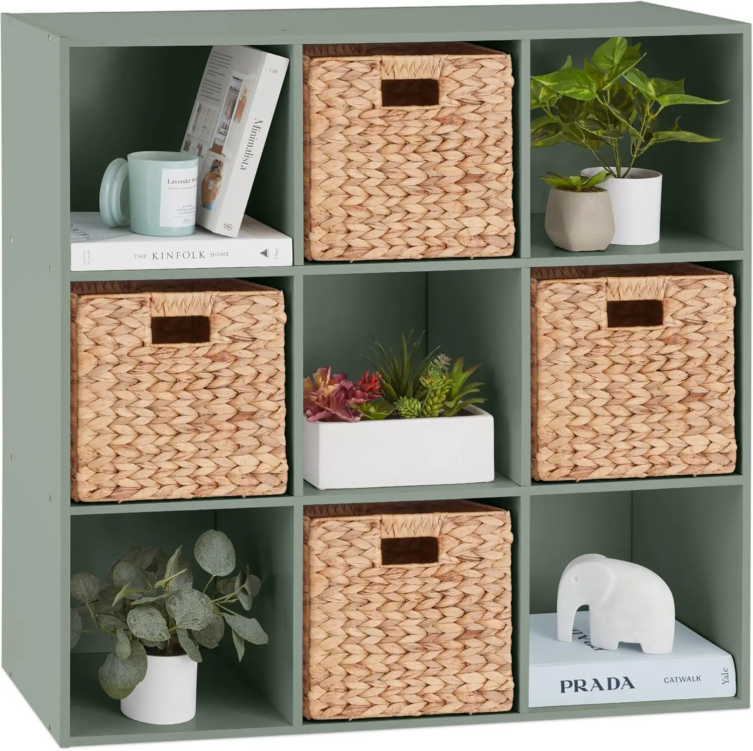 

Kids Bookcase 9-Cube Storage Organizer, 11in Shelf Opening, Bookshelf, Toy Storage, Customizable w/ 3 Removable Back Panels
