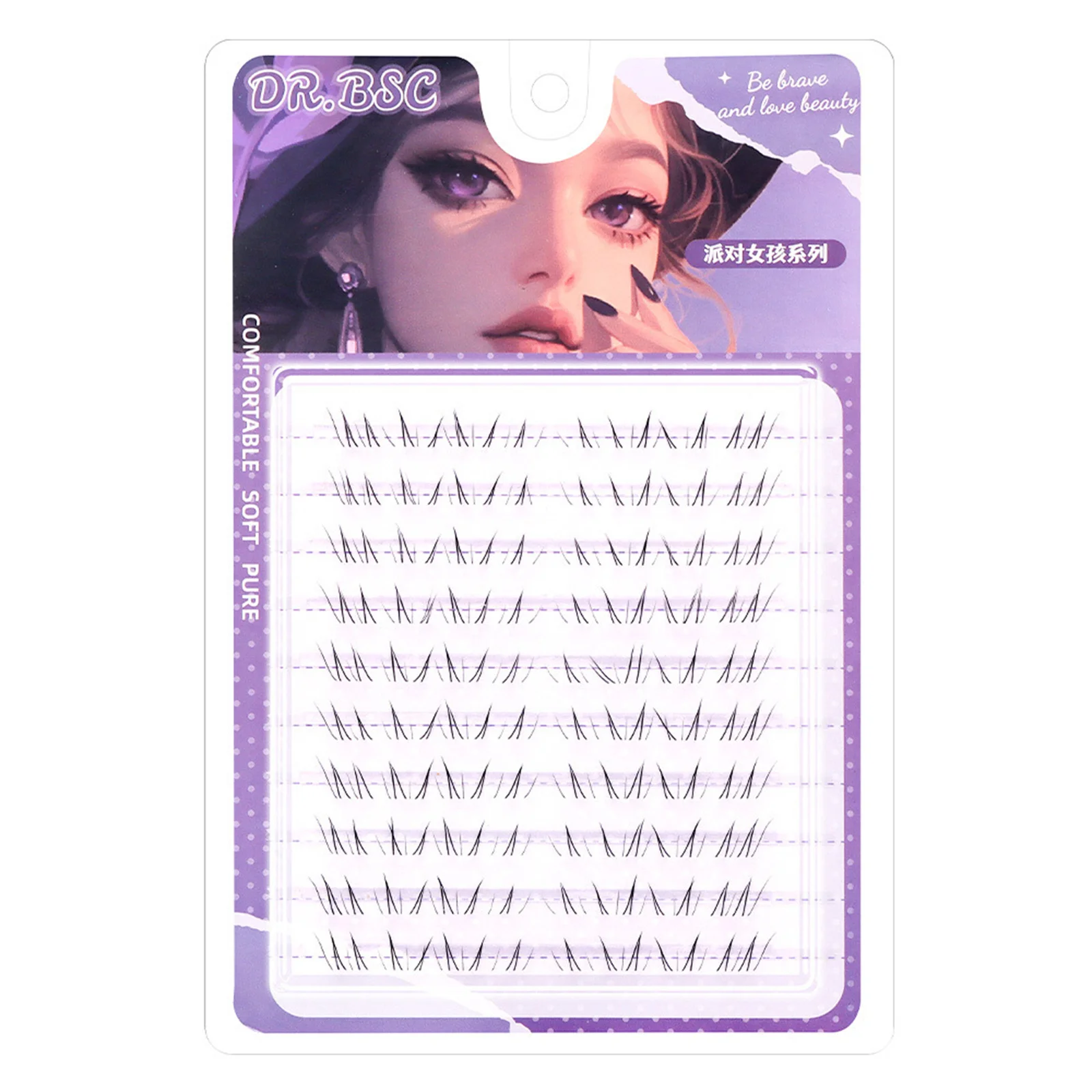 Ciglia inferiori naturali Ciglia da 5-7 mm Ciglia finte segmentate fatte a mano per il trucco quotidiano Ciglia inferiori Manga