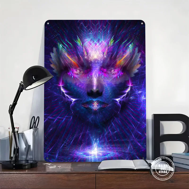 Shamanic Visions Poster Customized Vintage Metal Signs Wall Art Retro Tin Plaque for Home and Decoration Room Setup Decorations