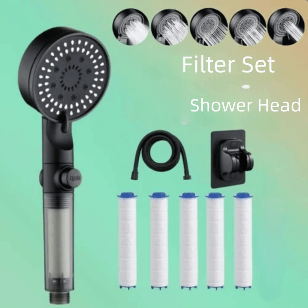 

5-режимные душевые насадки высокого давления, большой выход воды, интерфейс Universa, ручной душ, регулируемый фильтр, насадка для душа