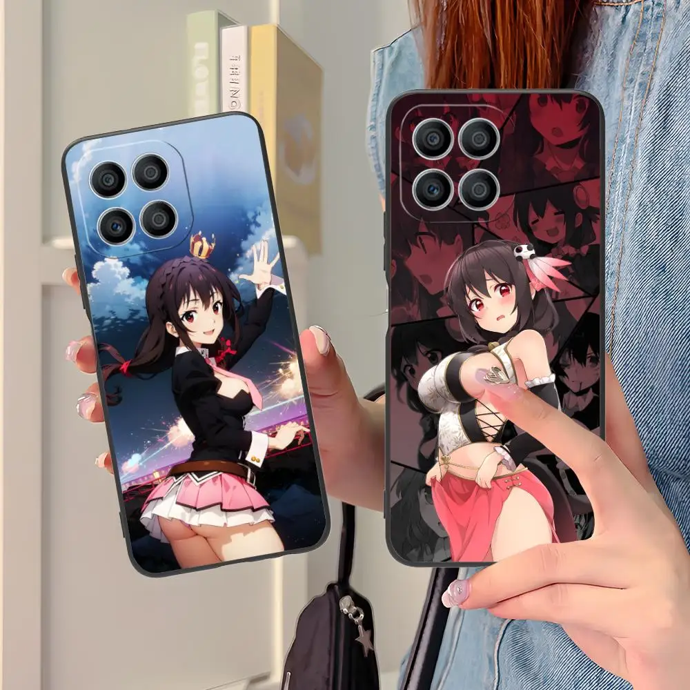 Konosuba Yunyun حافظة هاتف محمول لهاتف Honor 90 80 70 60 50 30 20 10 9 8 7 Pro S SE Lite 5G غطاء طباعة ملون جميل