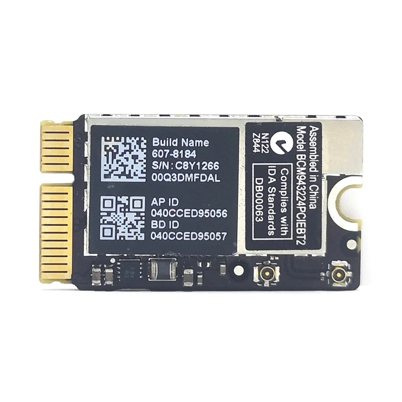 Tarjeta Wifi inalámbrica BCM943224PCIEBT2, 600M, 2,4G, Wifi, Bluetooth, para MAC OS AIR A1370, A1369, A1465, A1466, MC505, 965