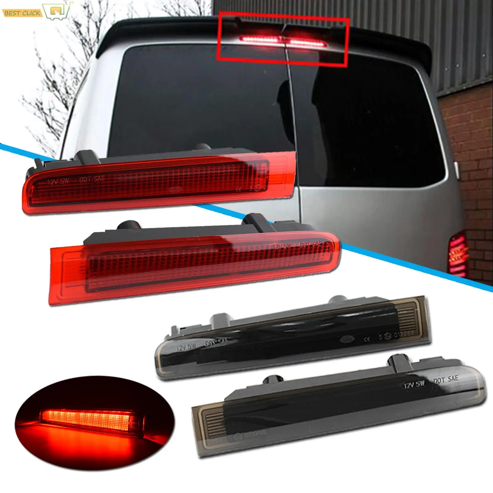 

2Pcs High Level Third Rear Brake Light L/R Brake Lamp center brake lamp Barn Door For VW Transporter T5 T6 Caravelle Multivan