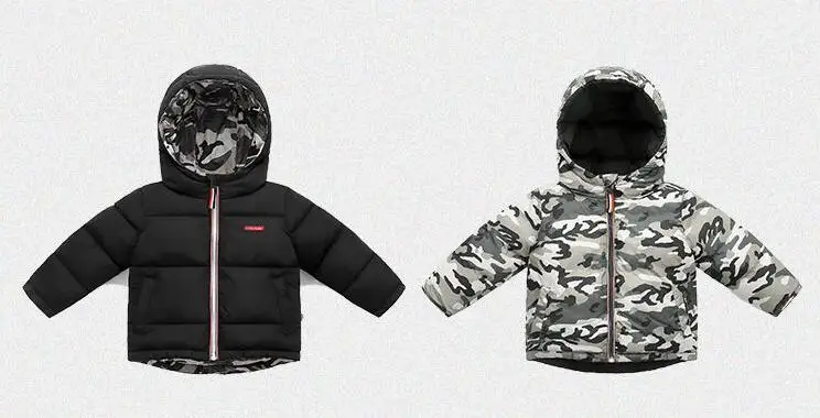2025 Winter Boys Jacket Children Clothing Keep Warm Cotton Thicken Coats Kids Zipper Hooded Outerwear Plus Velvet Jackets