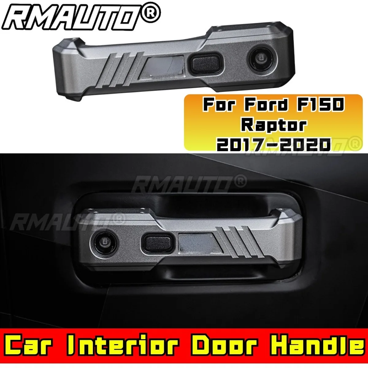 

For Ford F150 Raptor 2017-2020 Exterior Accessories Car Interior Door Handle Handle kit Inner Handle Black Modification Part