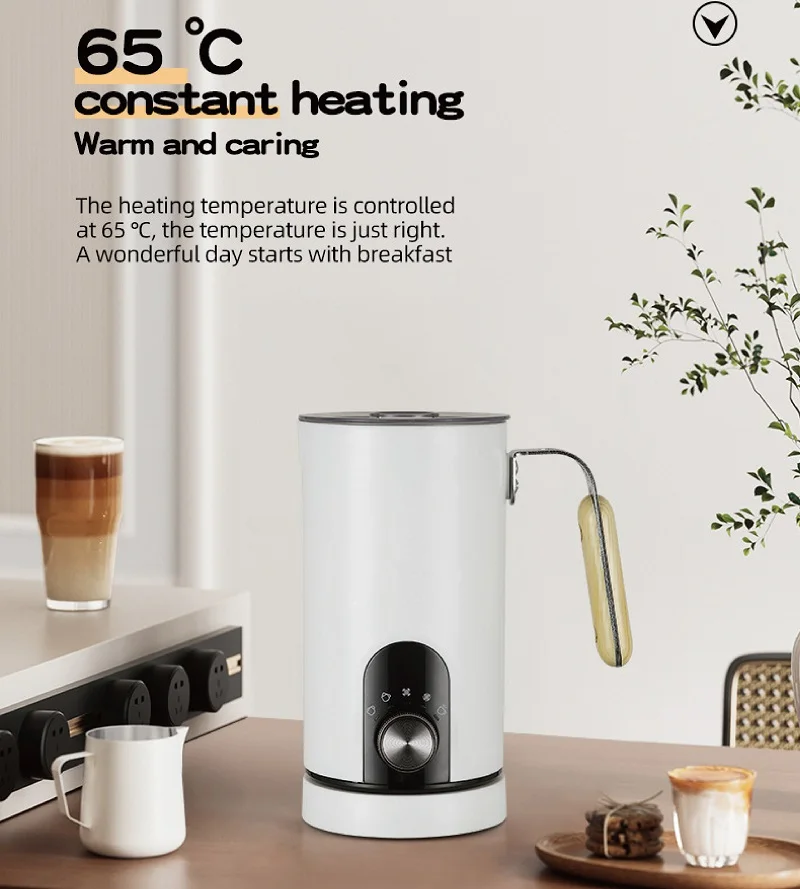 110V/220V電動ミルクフォーマー 5 in 1オートミキサー コーヒー ミルクフォーマー ステンレス製 ミルク加熱スチーマー フォーマー