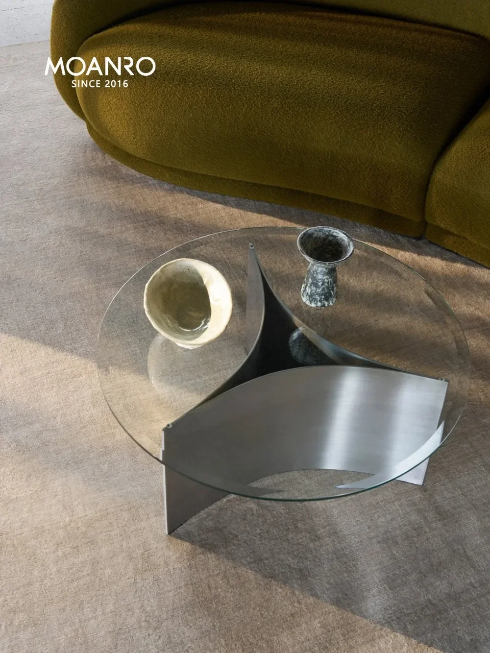 Molu squeak glass coffee table big Bauhaus wabi sabi medieval furniture