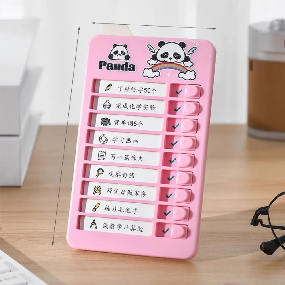 Detachable Good Habit Punch Card Panda Capybara Daily Task Planning Board Efficient Cartoon Self-discipline Punch Card