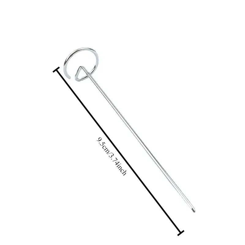 

10PCS Reusable Thick Vertical Barbecue Skewers Family Set for Grilled Meat And Vegetables Lamb Kebab Needles