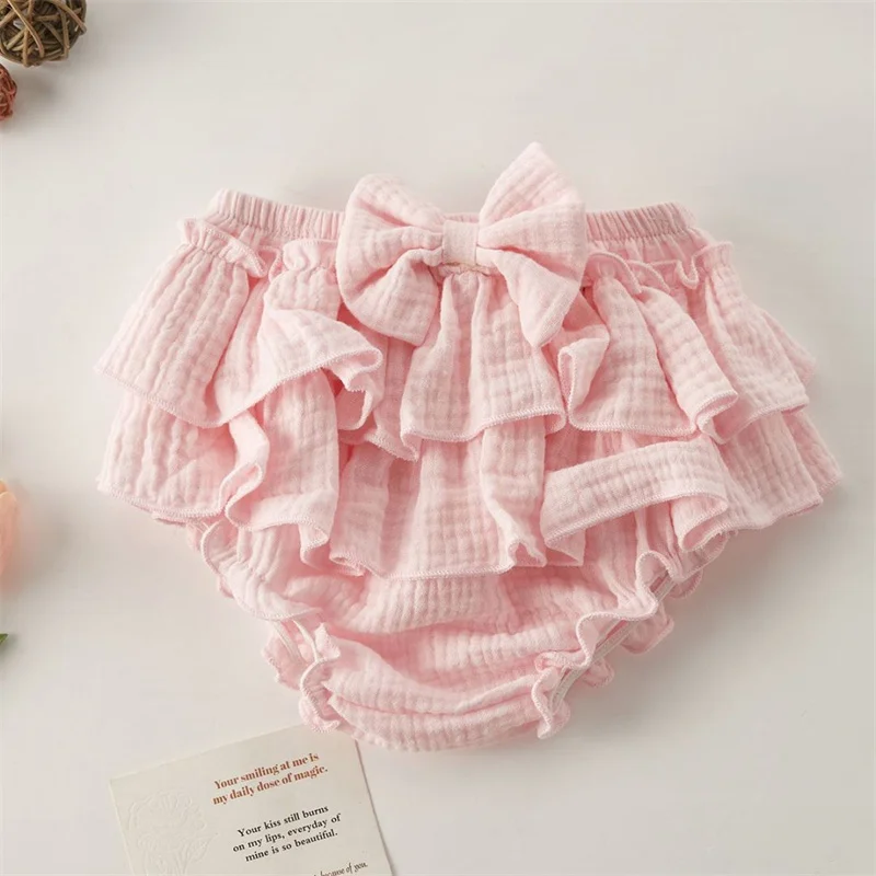 

New Cute Baby Ruffles Bow Design Lace Shorts Kids Summer Toddler Dancing Clothing Infant Baby Shorts Sundress