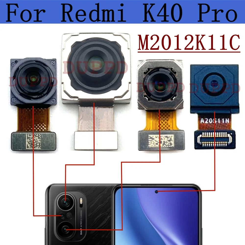 

Задняя камера для Xiaomi Redmi K40 Pro K40Pro M2012K11C M2012K11AC, задняя фронтальная основная широкая макро-камера Flex