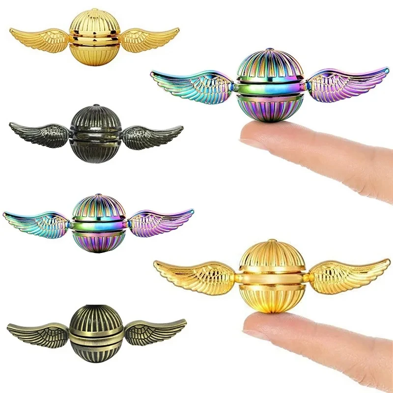 Fidget spinner brinquedos feijão dourado metal anti estresse mão spinner brinquedos giroscópio rotação de dedo giroscópio brinquedo para crianças adulto