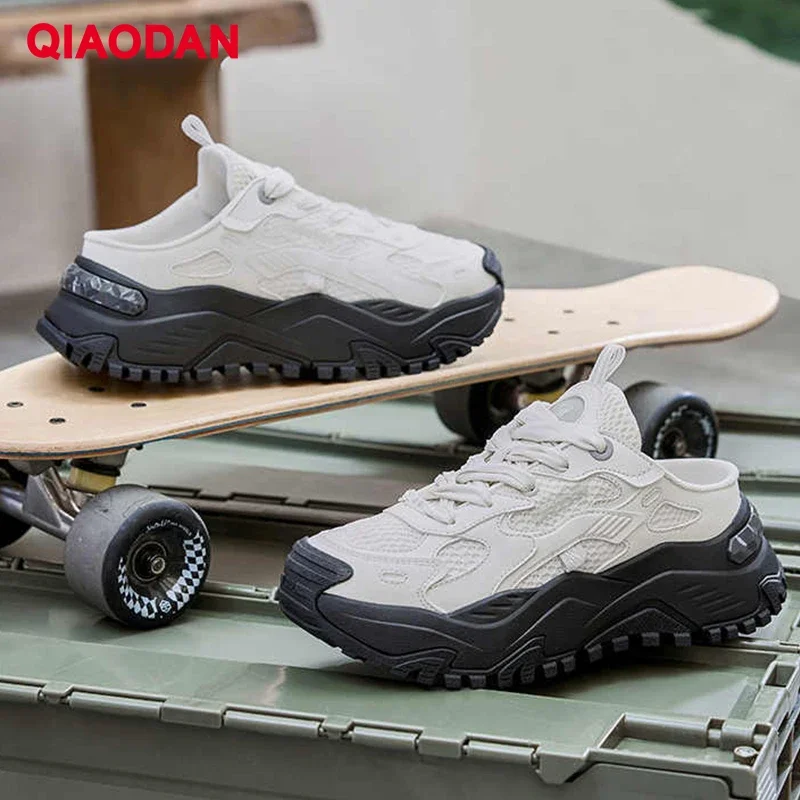 

QIAODAN Womens Walking Shoes Thick Sole Dady Shoes Autumn Breathable Mesh Increased Height Comfortable Sneakers QXL042253423R