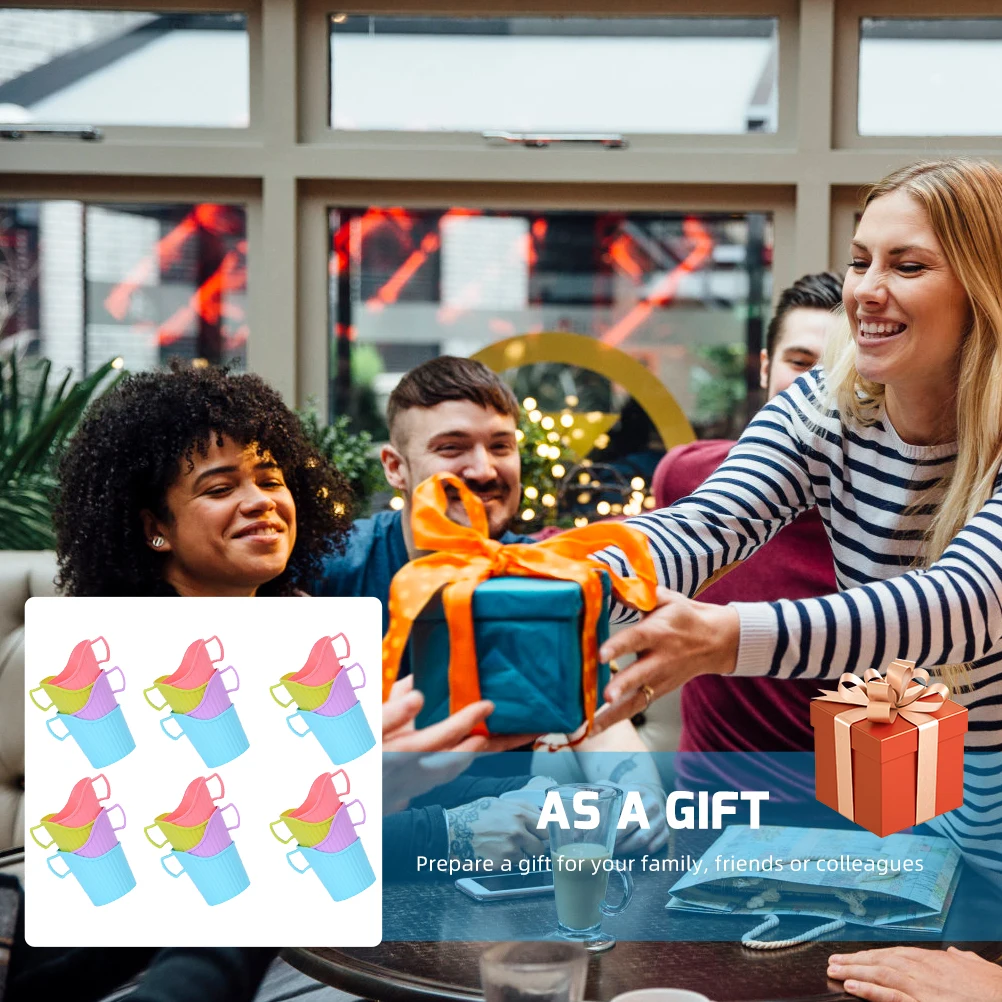 

24pcs Insulated Cup Holder Heat-Resistant Plastic Stand For Disposable Cups Anti-Scald Cover Kitchen Bar Accessories