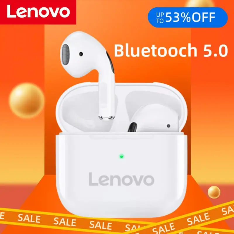 Lenovo Wireless Bluetooth Headset Binaural Small In Ear Buds Sports Stereo Bass TWS Earbuds Newest Sports Earbuds for Phones