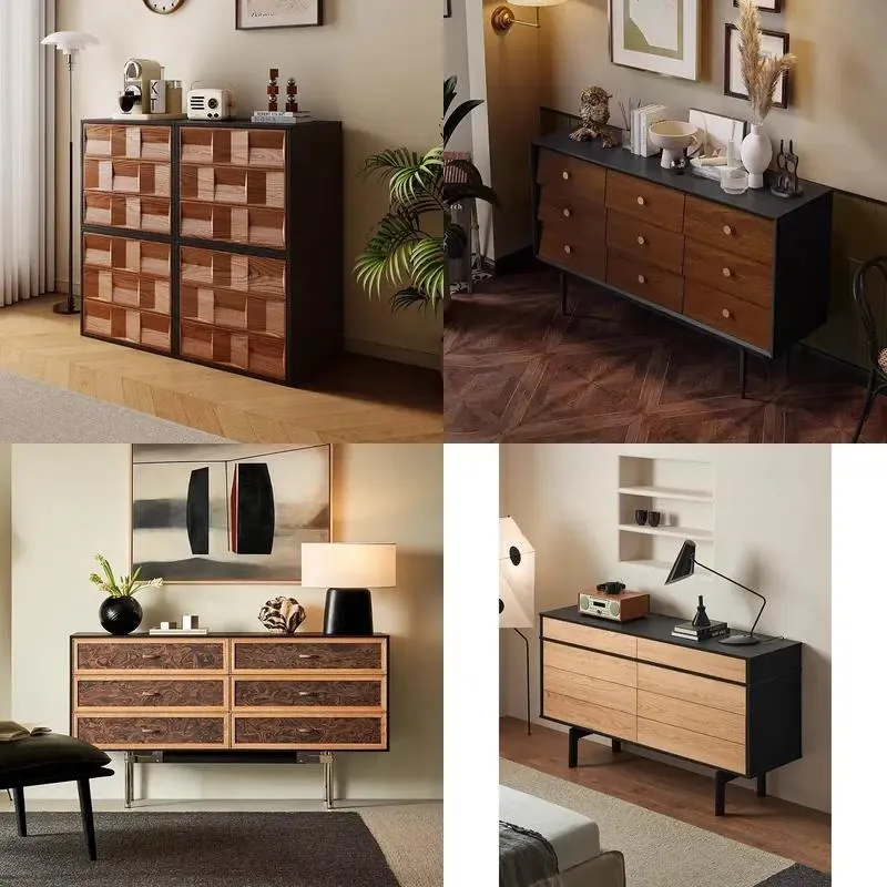 Modern Elegant Solid Wood Retractable Folding Side Table Living Room Apartment Furniture Art Design