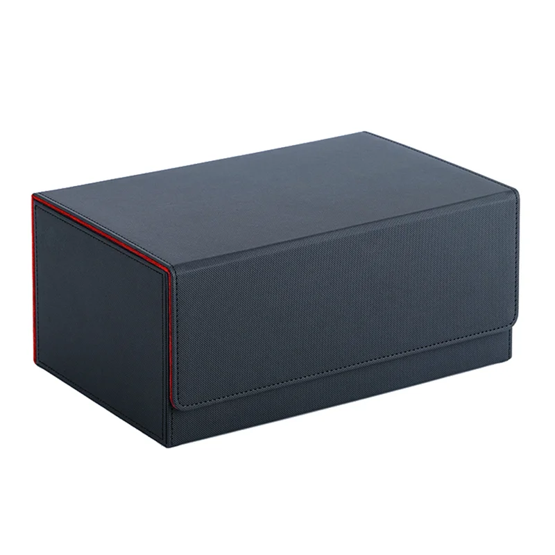 

Card Storage Box For Trading Cards Magnetic Closure Card Holder For Magnetic Game Cards Black-ABIU