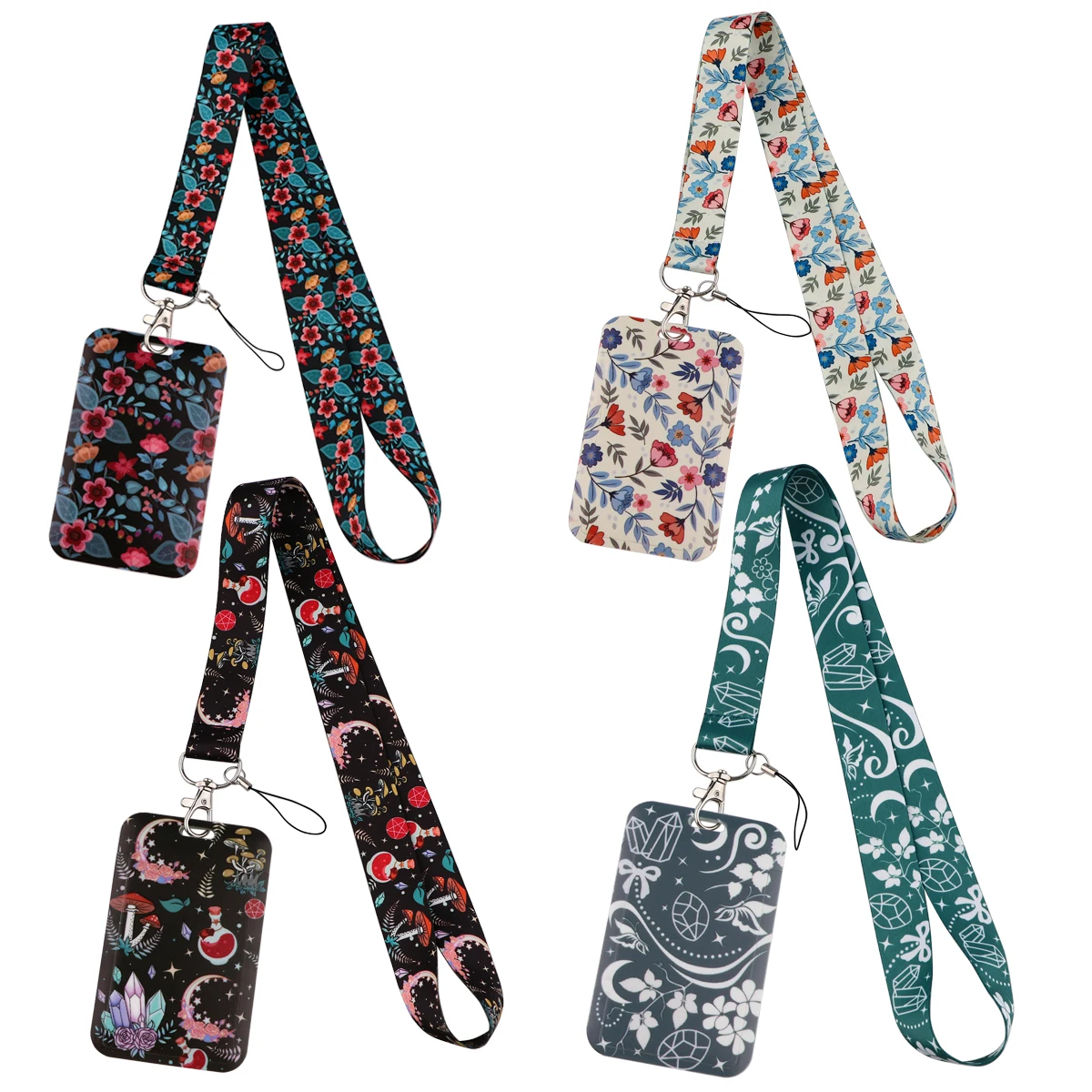 

Vintage Flowers Neck Strap Plants Lanyard for Key ID Card Gym Phone Charms USB Badge Holder DIY Hang Rope Phone Accessories