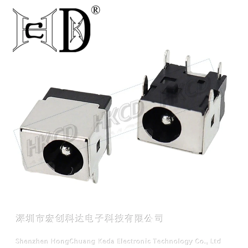 5pcs DC power socket 2.0/2.5-pin environmentally friendly DC-044A straight insertion horizontal full copper high current 5A/24V