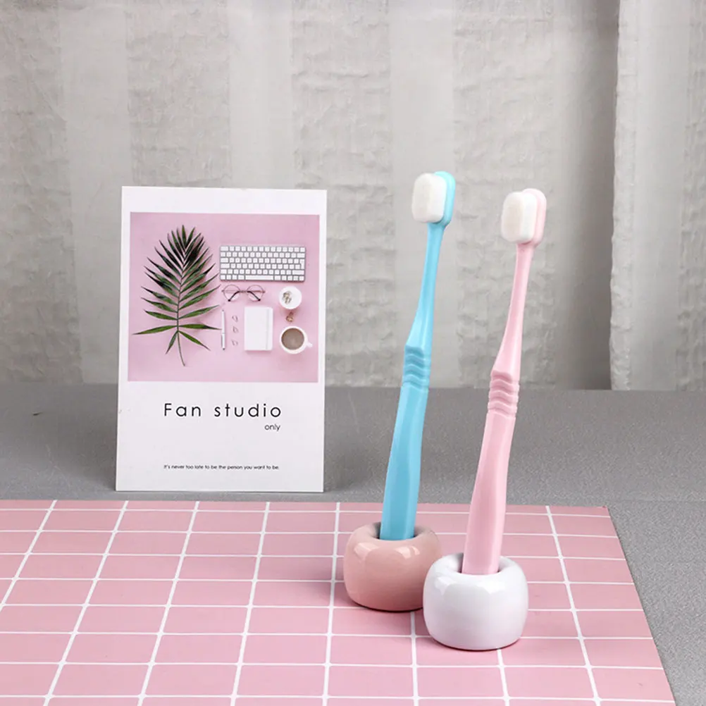 

4pcs Bristle Toothbrush Adults Manual Teeth Cleaning Toothbrush Japanese Ergonomic PP Material Cover Whitening Cleaning