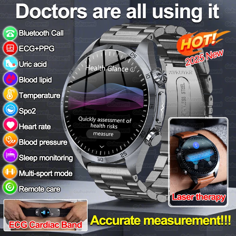 

For XIAOMI New Pulse Therapy Smart Watch ECG+PPG Micro Physical Examination Man Blood Fat Uric Acid CES Sleep Aid Health Watches