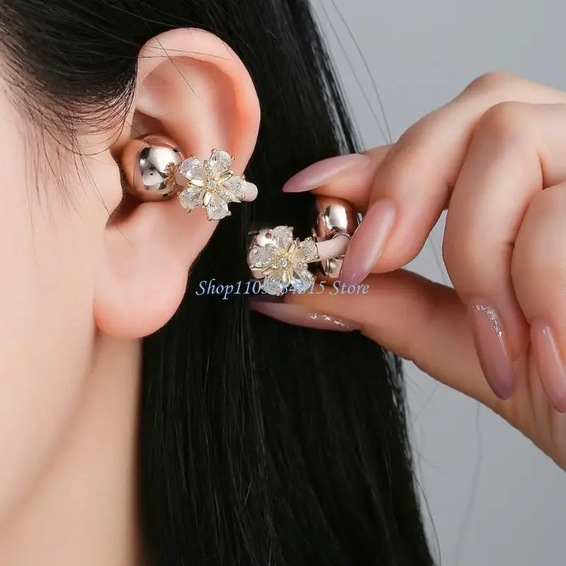 

R6FF Fashionable Sakuras Shaped Ear Clip Buckles for FreeClip 1 2 Earbuds and Secure