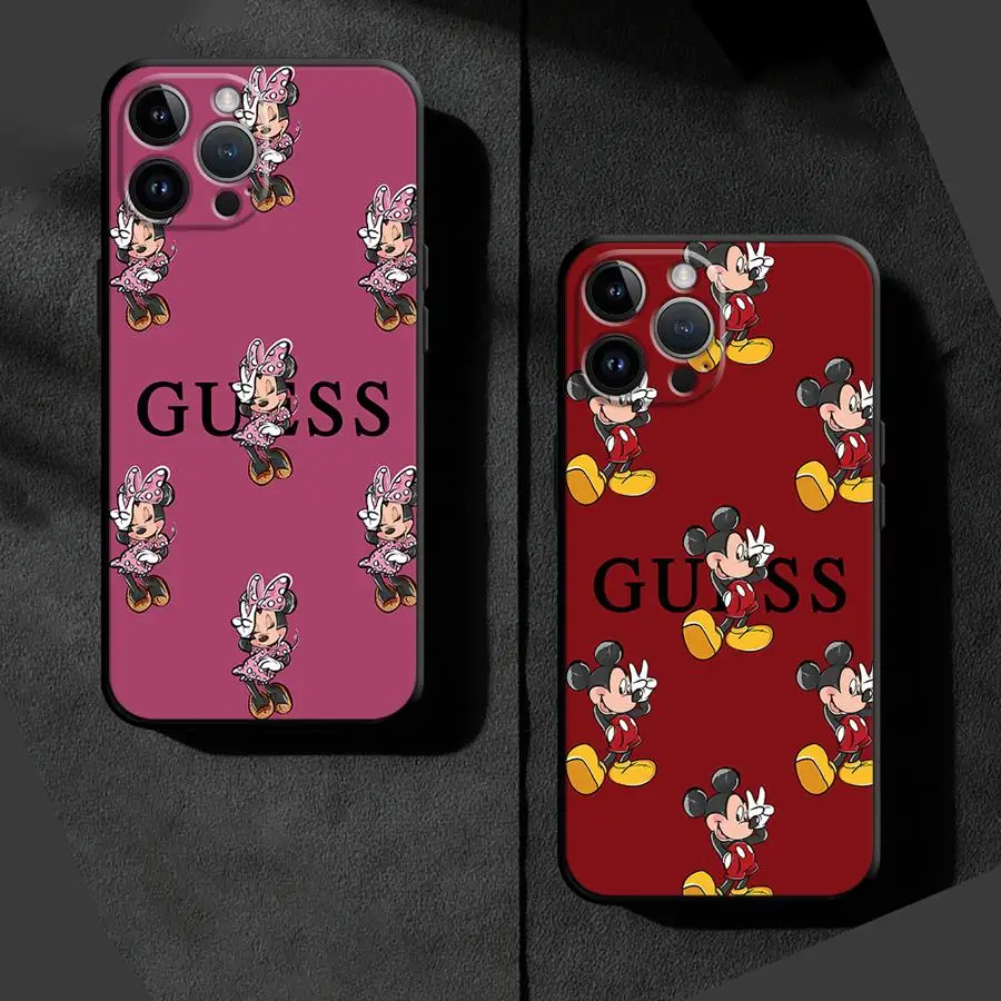 Черный мягкий чехол для телефона Google Pixel 7 Pro 9a 9 Pro XL 8a 6a 6 Pro 7a 8 Pro Disney Cute Mickey