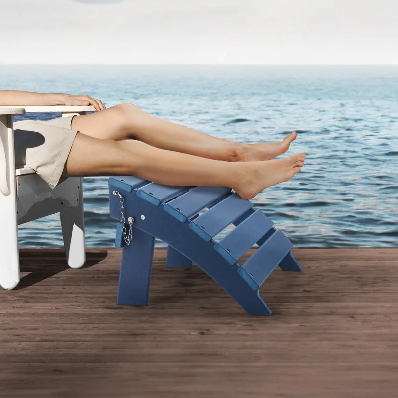 

Складной пуфик Adirondack из HDPE-пластика, 15,7 дюймов (длина) x 18,9 дюймов (ширина) x 13 дюймов (высота), устойчивый к погодным условиям, подставка для ног для кресла Adirondack.