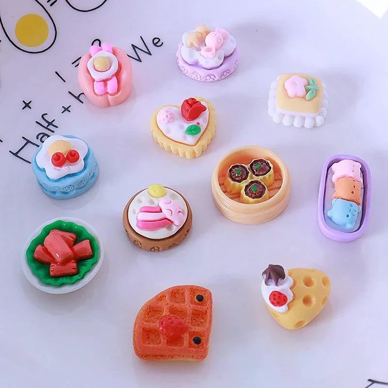 10Pcs Dollhouse Mini Food Toys Dollhouse Kitchen Decoration Dollhouse Accessories For Kids Pretend Play Toy