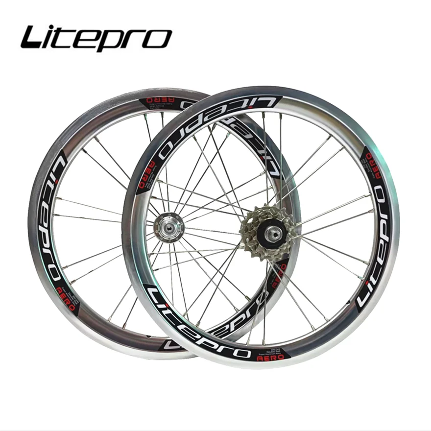 

Litepro AERO External 5 Speed 16Inch 349 V Brake 74mm 95mm Wheelset For Dahon D5 Folding Bicycle Sealed Bearing Wheels