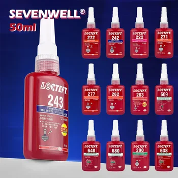Threadlocker 222 242 243 262 263 271 272 277 290 الأزرق المسمار الغراء موضوع قفل وكلاء اللاهوائية مكافحة فضفاضة