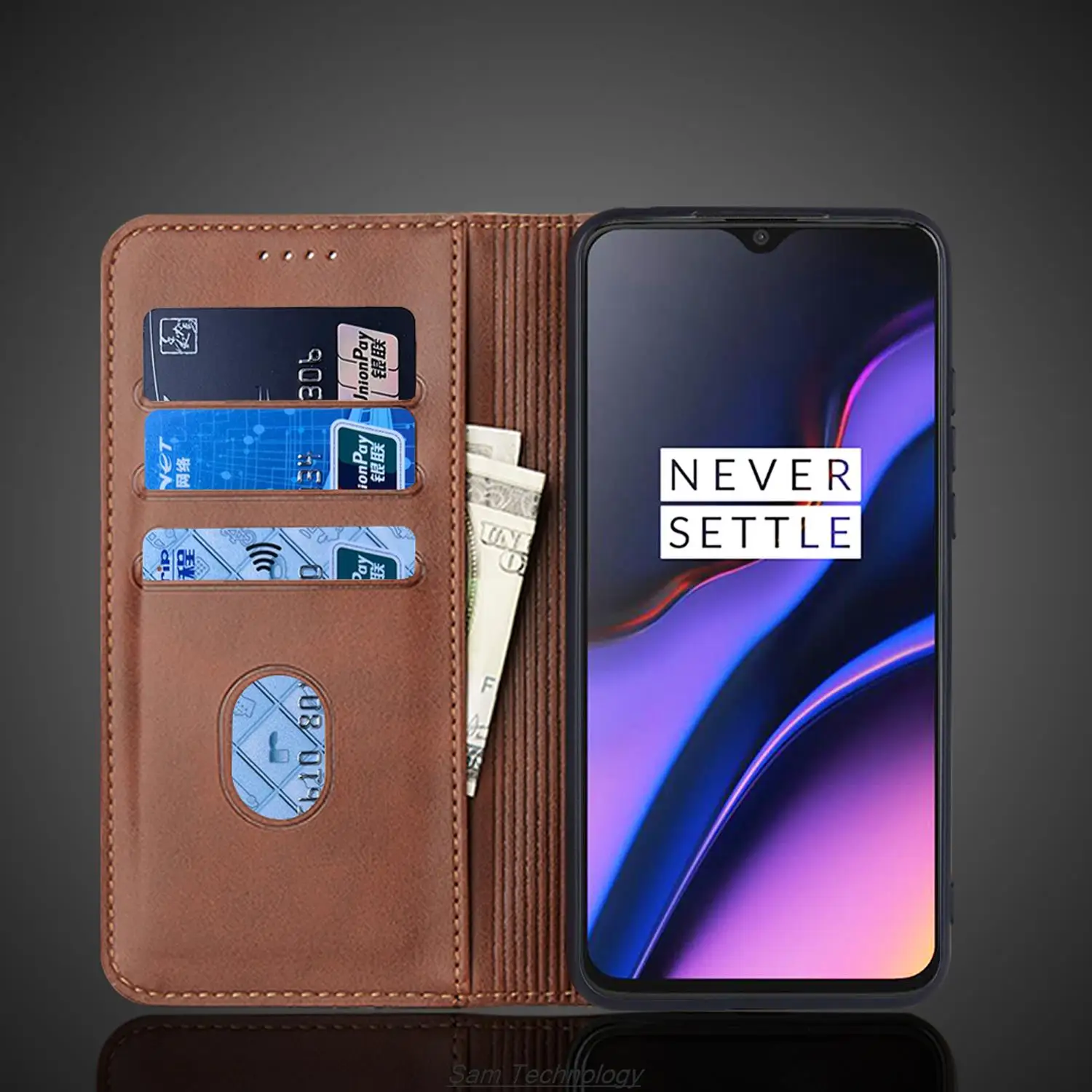 Magnetic attraction Leather Case for Oneplus 6 6T 1+ 5 Oneplus 5T Holster Flip Cover Case Wallet Phone Bags Fundas Coque