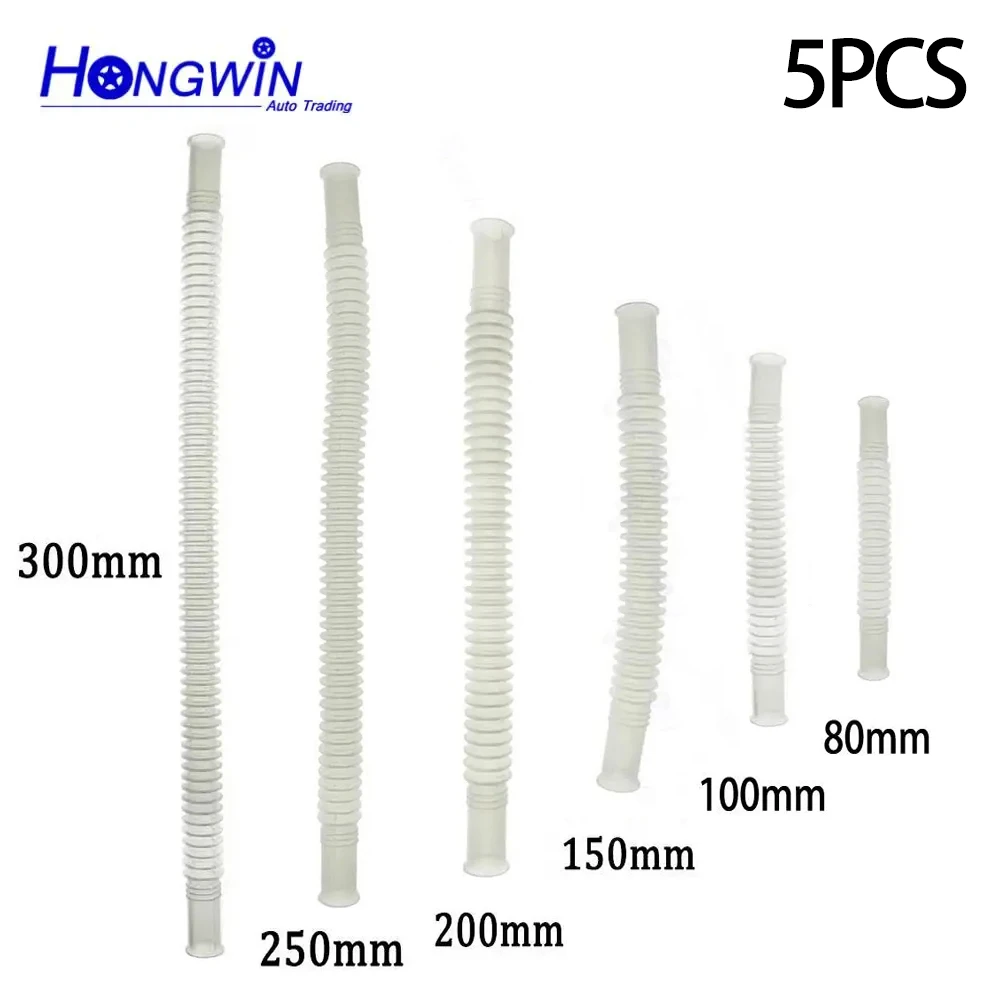 ID OD: 8*10*8 10 15 20 25 30CM White Color Nylon Tube Fule Line Bellows Corrugated Pipe For Fuel Pump Plastic Universal