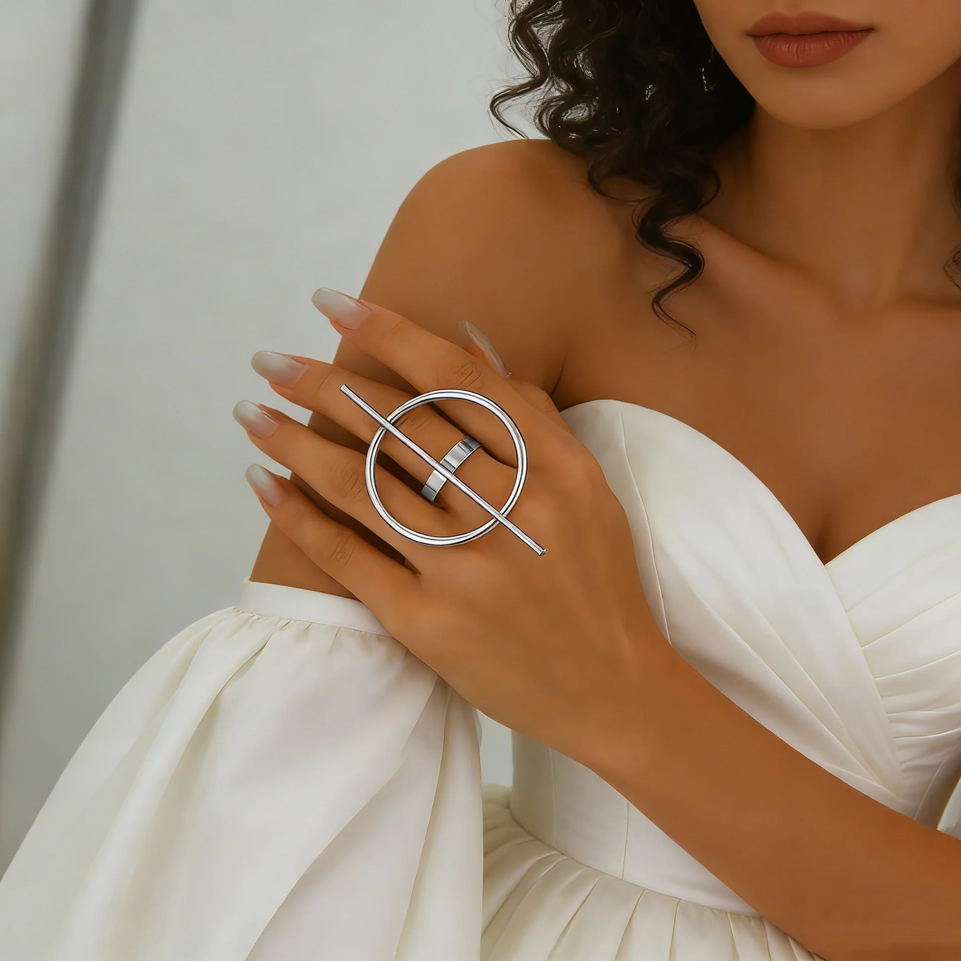 Geometric Open Circle & Vertic - Formal Wear Jewelry For Women ulasan dan harga