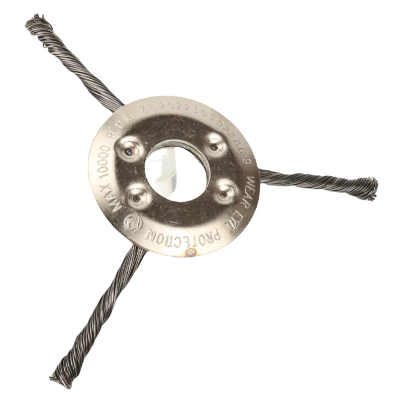 رأس عجلة تشذيب العشب من أسلاك الفولاذ: مناسب عالمي لقواطع الفرشاة ذات العمود المستقيم، ومزيل فعال للطحالب والصدأ