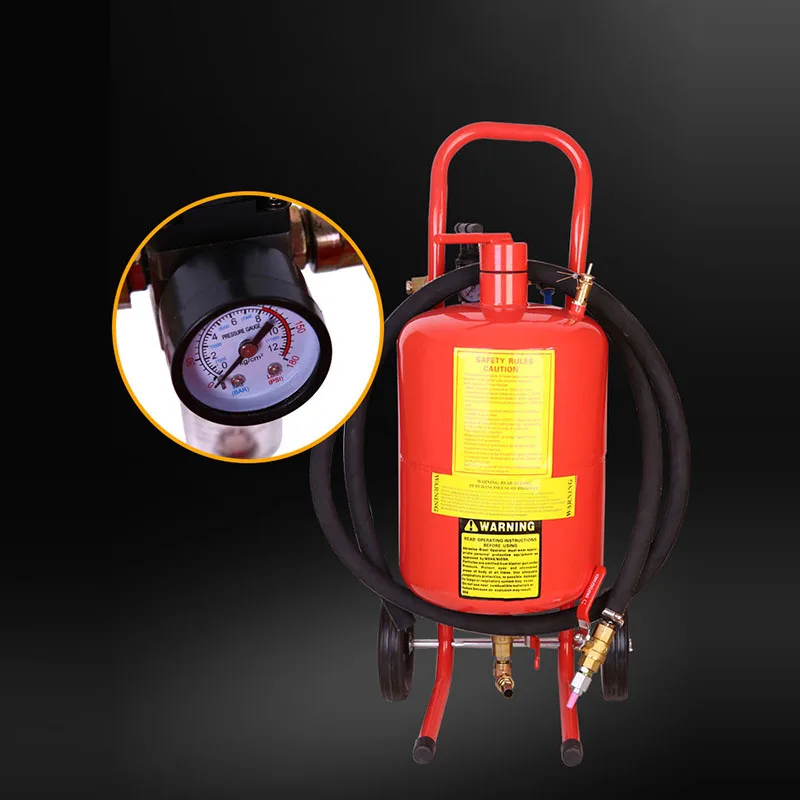 5GAL 20L Photosynthetic Sandblasting Machine Mobile Manual Sandblasting machine Small rust refurbishment sander