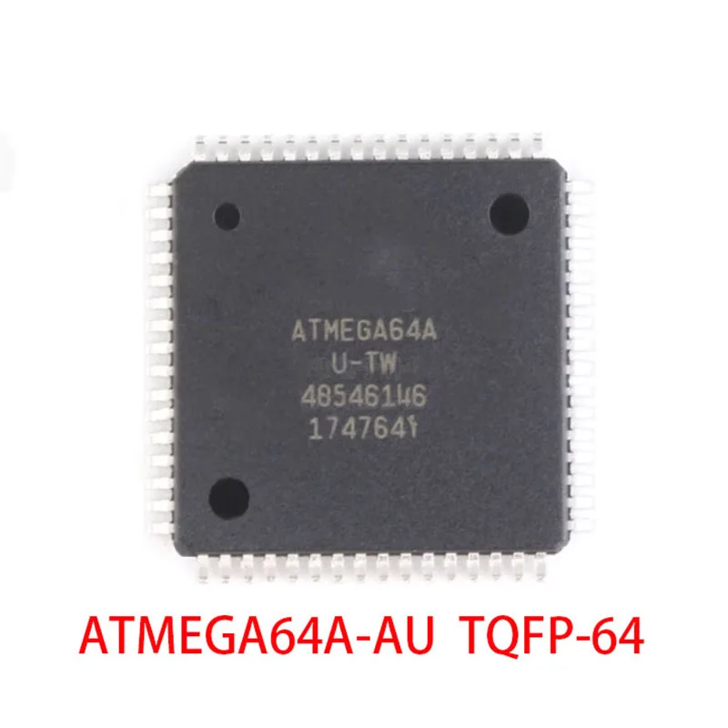 2~5PCS/LOT ATMEGA64A-AU ATMEGA64A TQFP-64 MCU 16MHz 64KB(32K x 16) flash memory