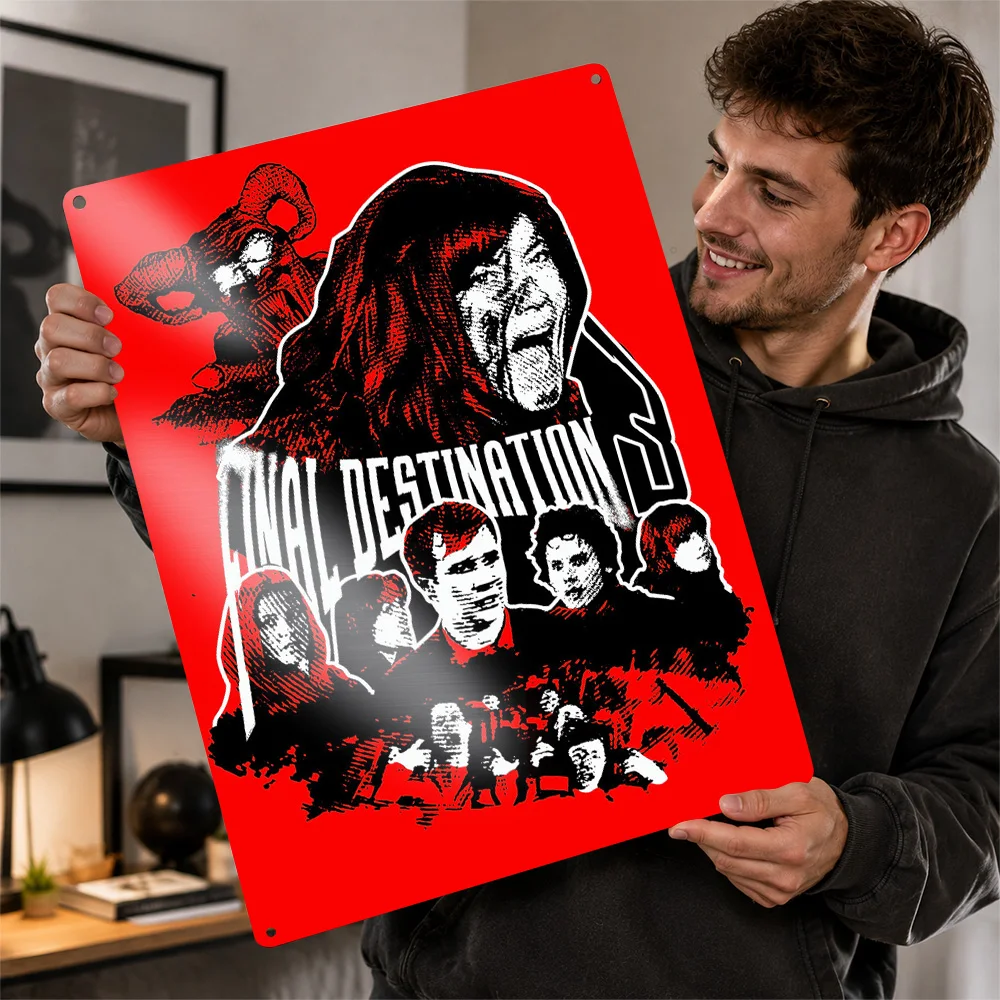 Final Destination 3 Movie Poster Retro 3D Printed Metal Signs Customized Wall Hanging Gift for Garage Accessories Decor Room