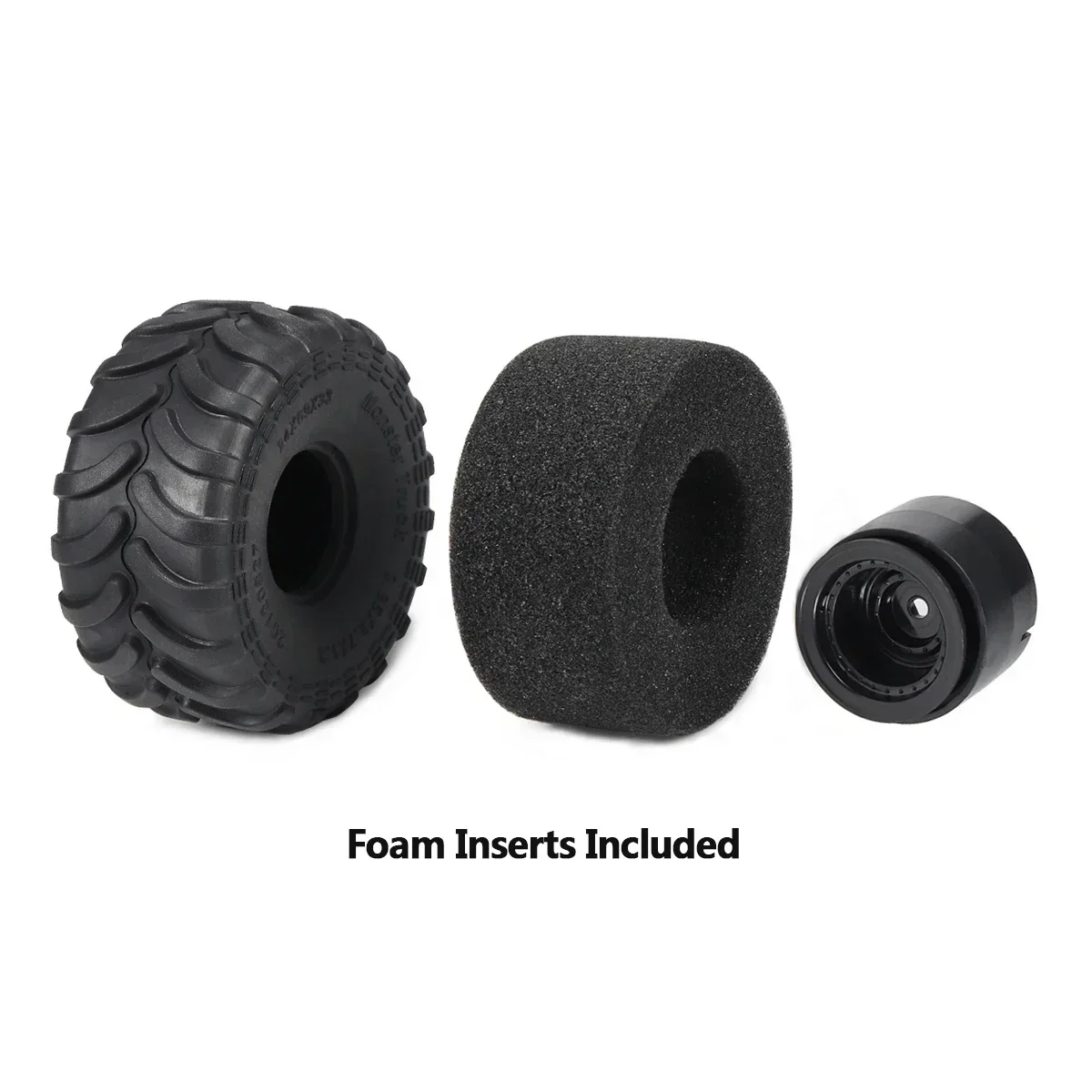 4 szt. Opon Monster Truck z felgami 1:24 do samochodów RC Axial SCX24 FMS FCX24 K5 Blazer AX24, części zamienne