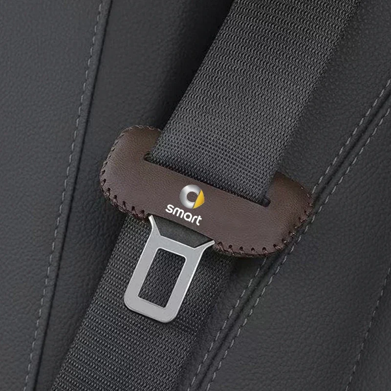 2Pcs Auto Seatbelt Buckle Protector Cover For Smart Fortwo 450 451 453 EQ Forfour Forjeremy