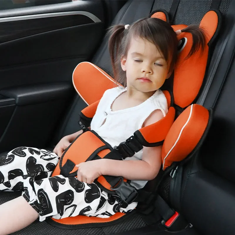 Children\'s Cartoon Portable Car Safety Seat for 1 To 12 Years Old Breathable Chairs Cushion Baby Safety Seat Mattress