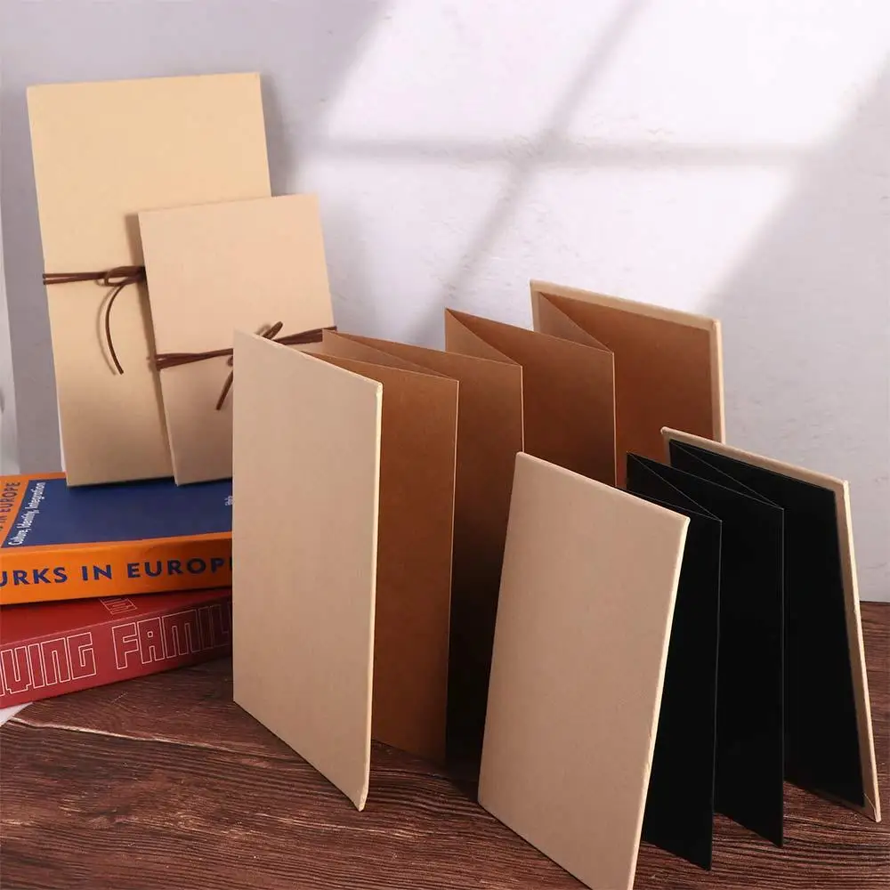 Creative Folding Accordion Photo Album Gift Kraft Paper Photocard Surprised Photo Book 10 Page Graffiti DIY Surprise Gift Couple