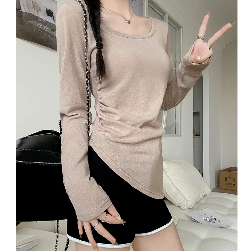 

Sunscreen Blouse Base for Women's Spring Summer New Style for Loose Long-sleeved T-shirt to Make You Look Slim Versatile Top