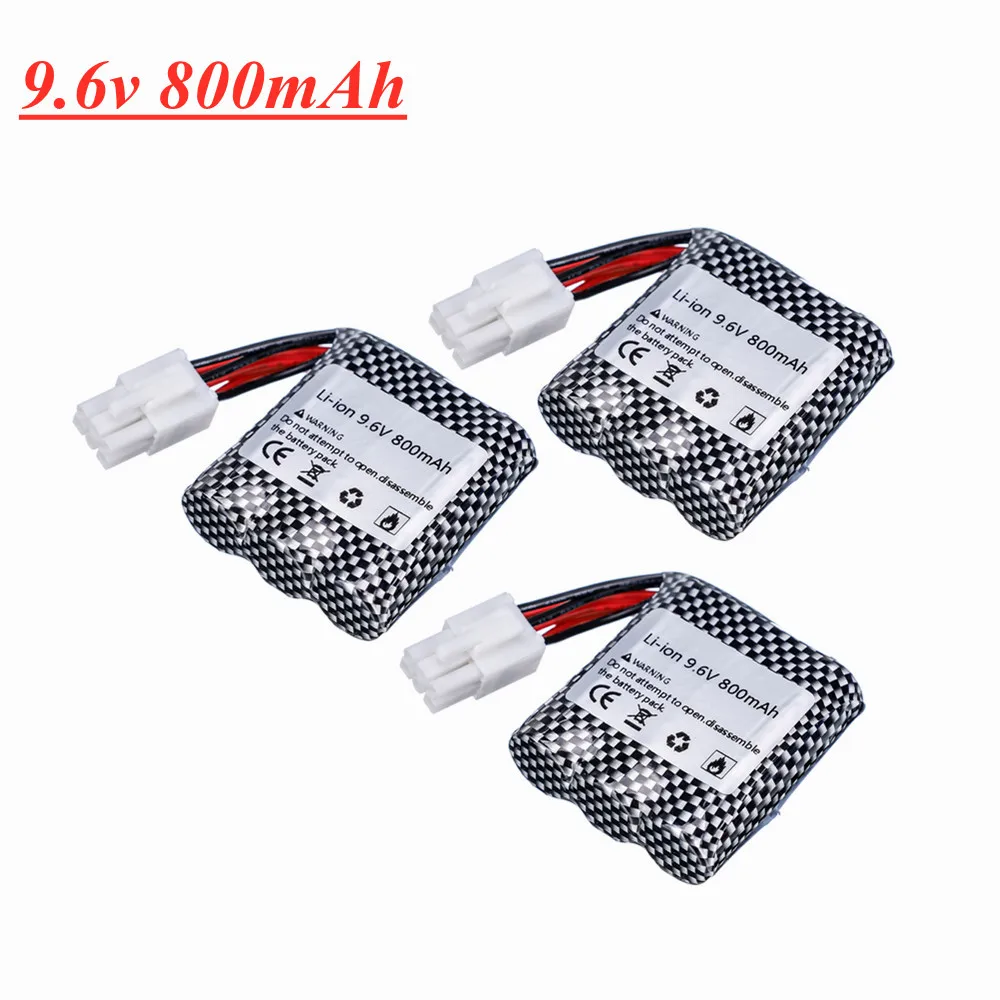 9.6v Li-ion Battery for 9115 9116 S911 S912 RC Car Truck Spare Upgrade 9.6V 800mah 9115 9116 Rechargeable battery for toys Car