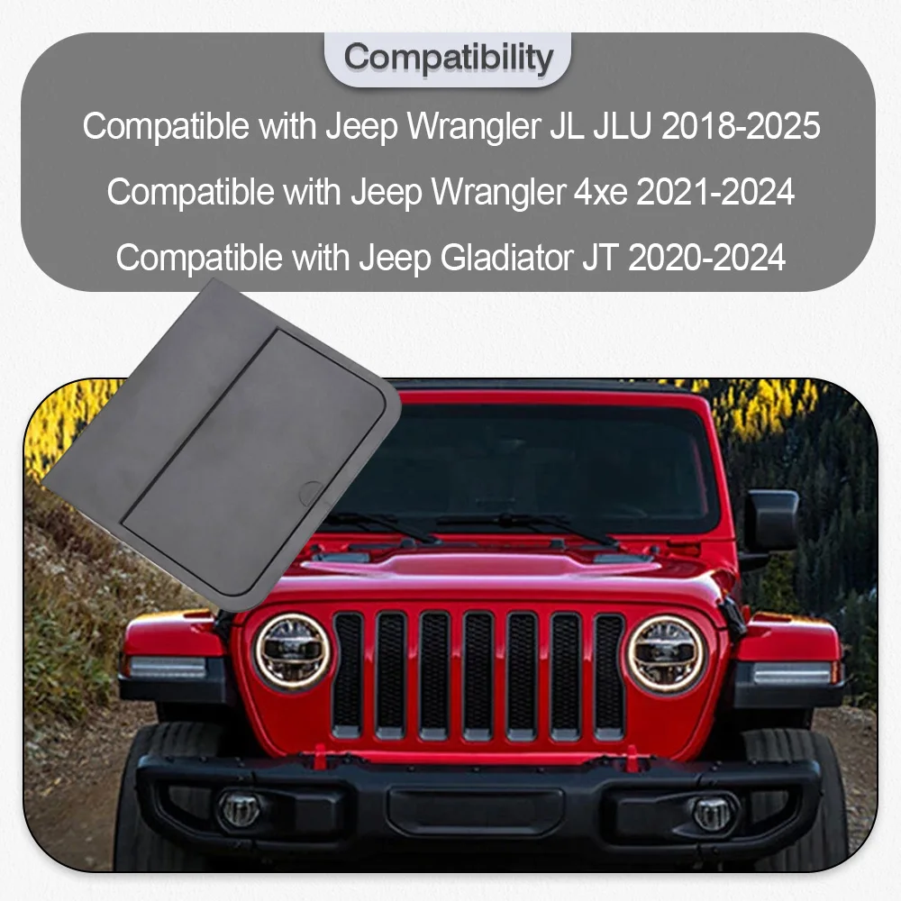 Car Center Console Concealed Storage Box For Jeep Wrangler JL JLU 2018-2025 Wrangler 4xe 2021-2024 Gladiator JT 2020-2024