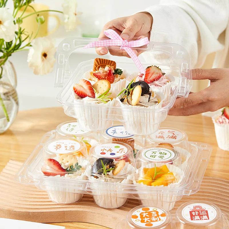 

Cupcakes Box Tray Container Egg tart Desser tpaper muffins boxcup Afternoon Tea Cake Storag Holder DIY Baking Supplies
