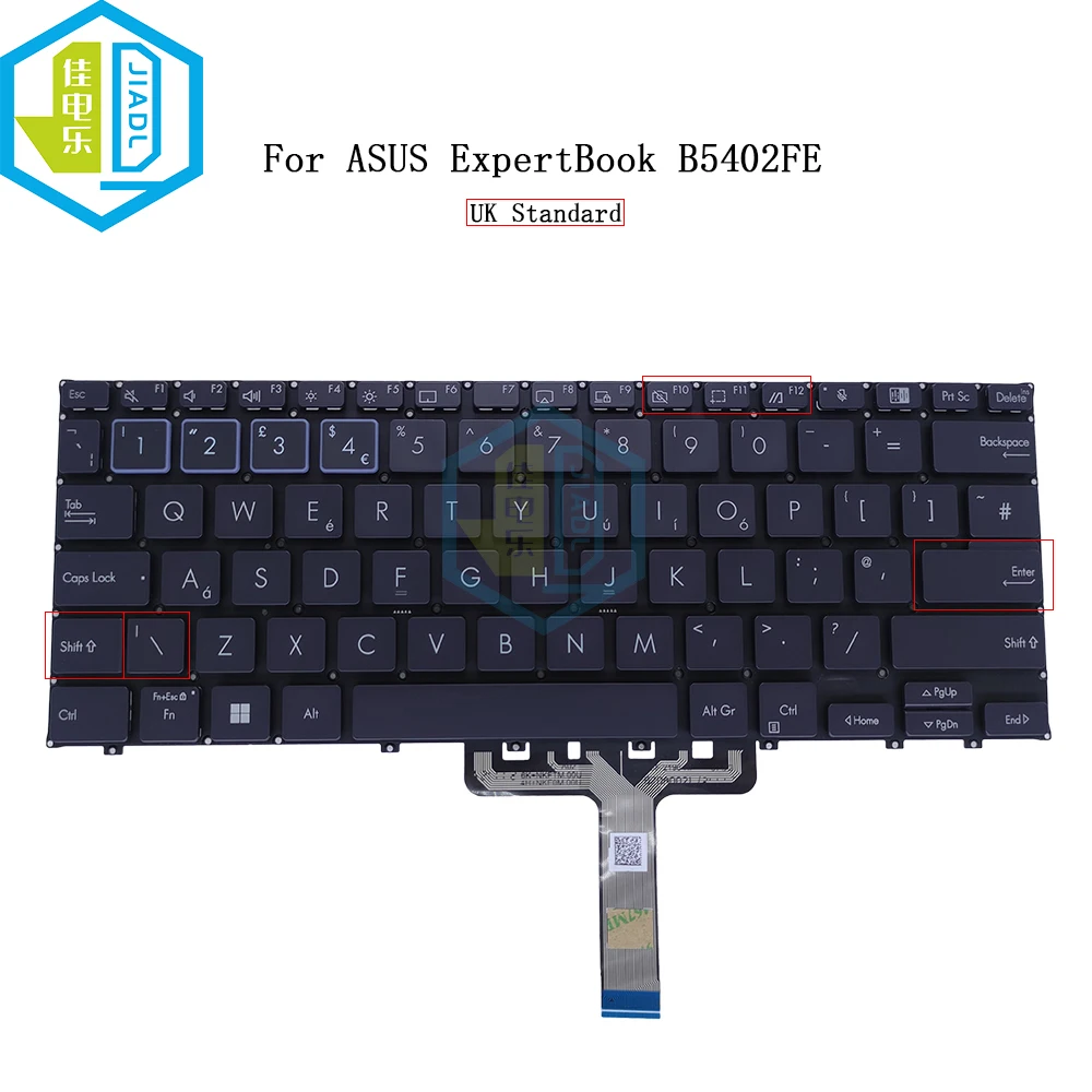 UK GB FR Backlight Keyboard For ASUS ExpertBook B5 B5402 B5402EA B5402FBA B5402C Replacement Keyboards Blue Keycaps 9Z.NKFPC.10U