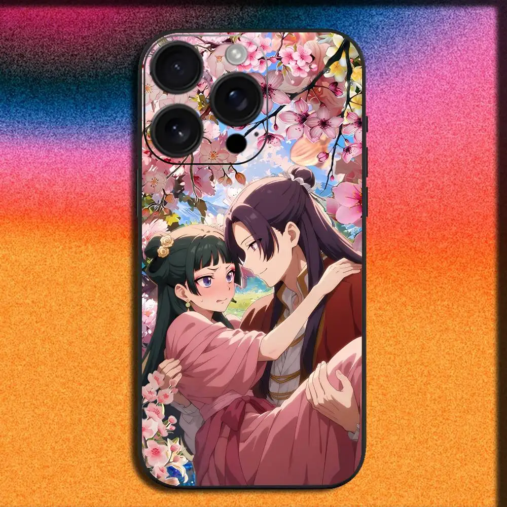 T-The A-Apothecary Diaries 아이폰 케이스 (17,16,15,14,13,12,11,Pro,Max,Plus,E,SE4,Air,Mini) 블랙 커버